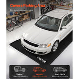 Waterproof Garage Floor Mat with Squeegee, 7 ft 9 in x 18 ft