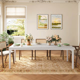 Rectangular Dining Table, 78 inch Long Kitchen Table for 6-8 People