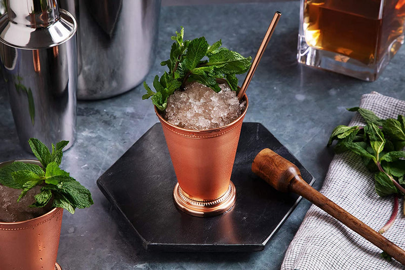 Mint Julep Cups and Moscow Mule Bundle Gift Set - 16 Piece Set