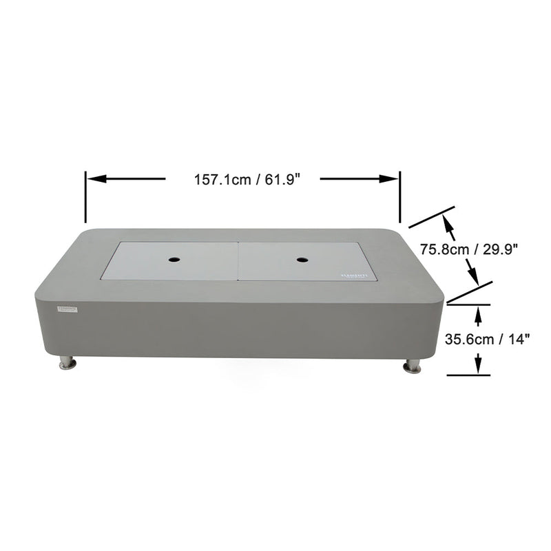 Elementi Sydney Ethanol Fire Pit 61.9 x 29.9 Inches