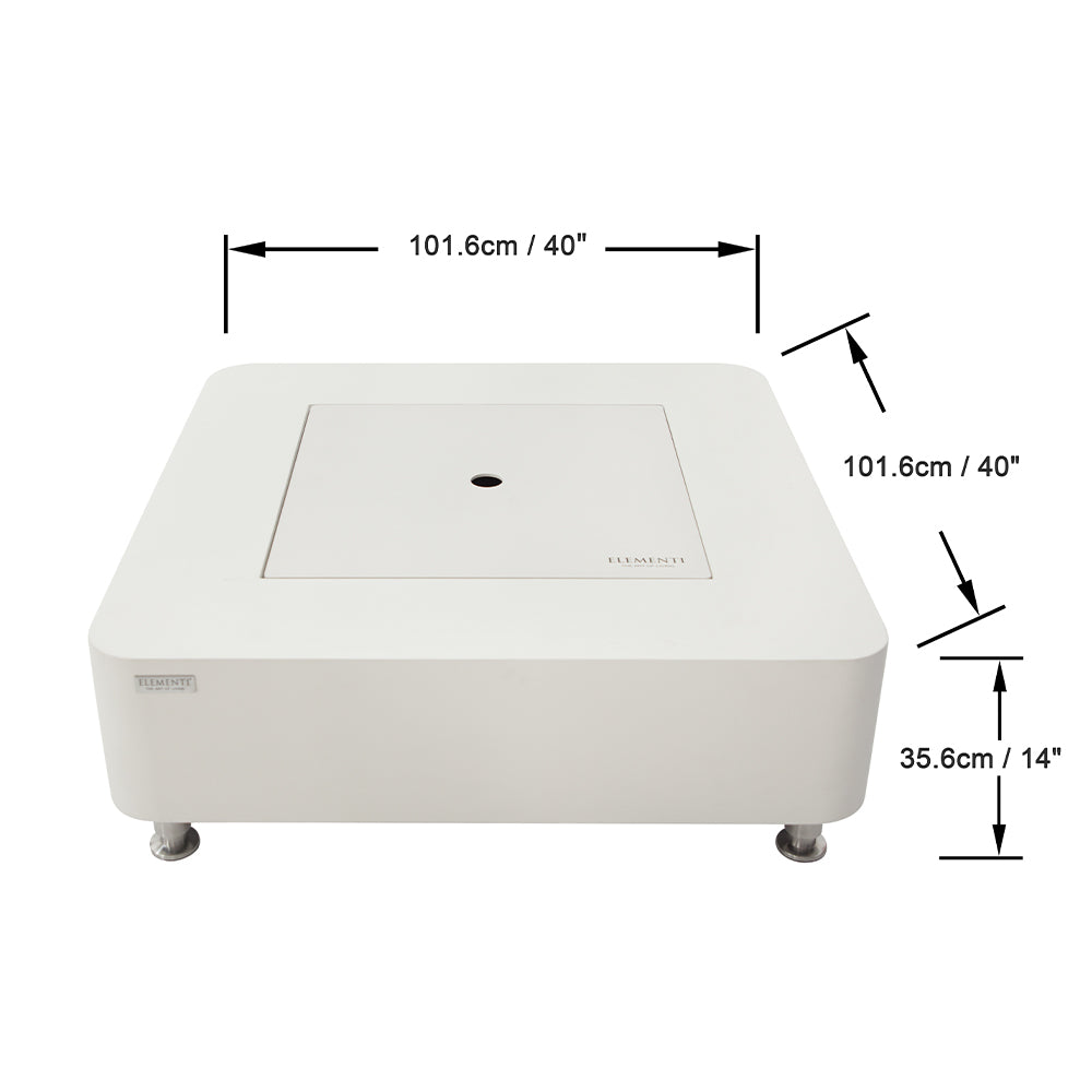 Elementi Perth Ethanol Fire Pit 40 x 40 Inches