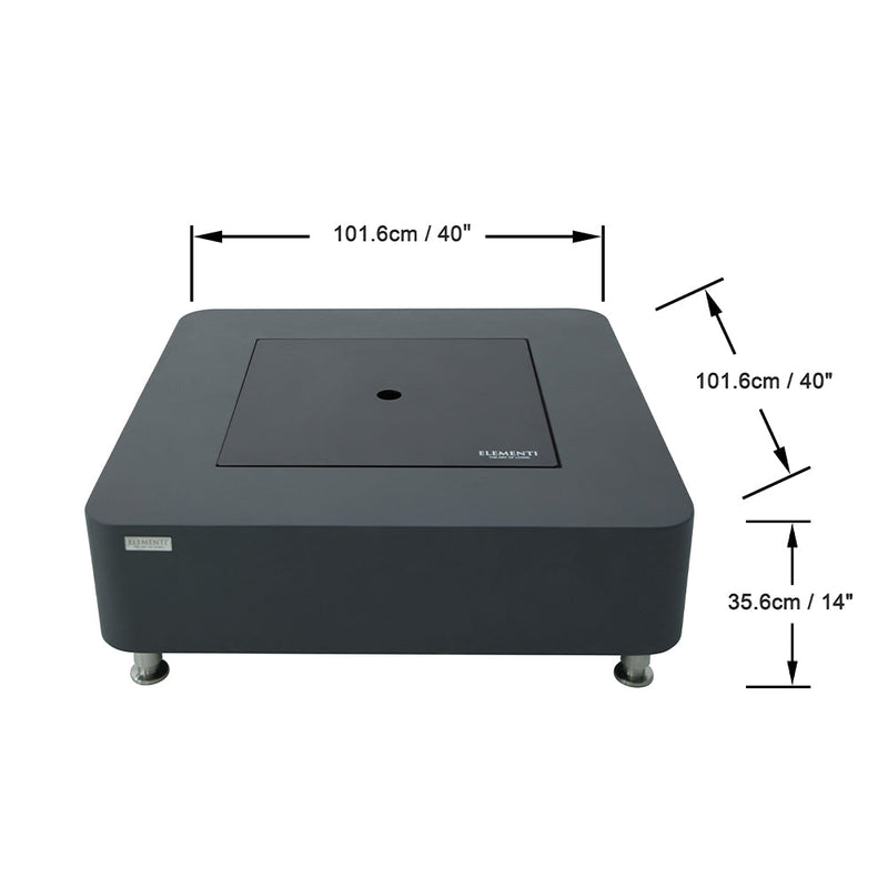 Elementi Perth Ethanol Fire Pit 40 x 40 Inches