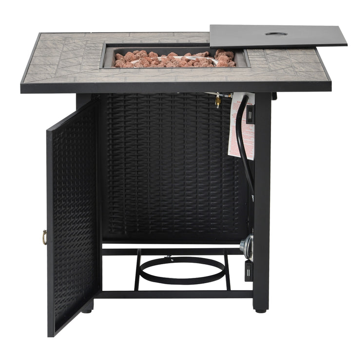 Outdoor Fire Pit Table Patio Heater - 29.9 In - Liquid Propane