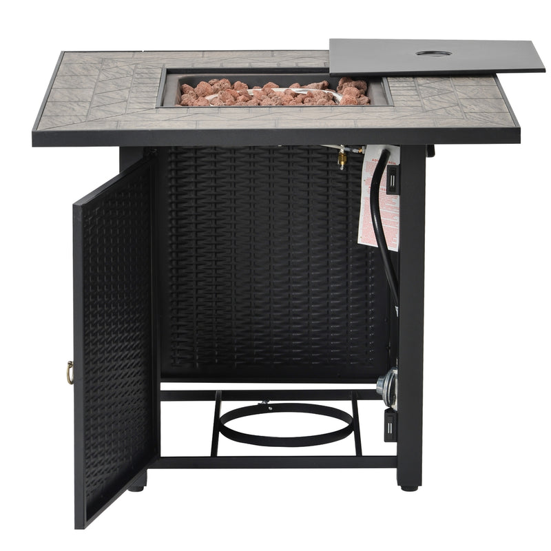 Outdoor Fire Pit Table Patio Heater - 29.9 In - Liquid Propane