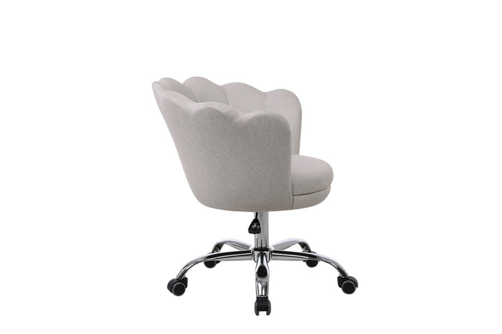 Swivel Shell Chair for Home Office and Vanity  - Beige