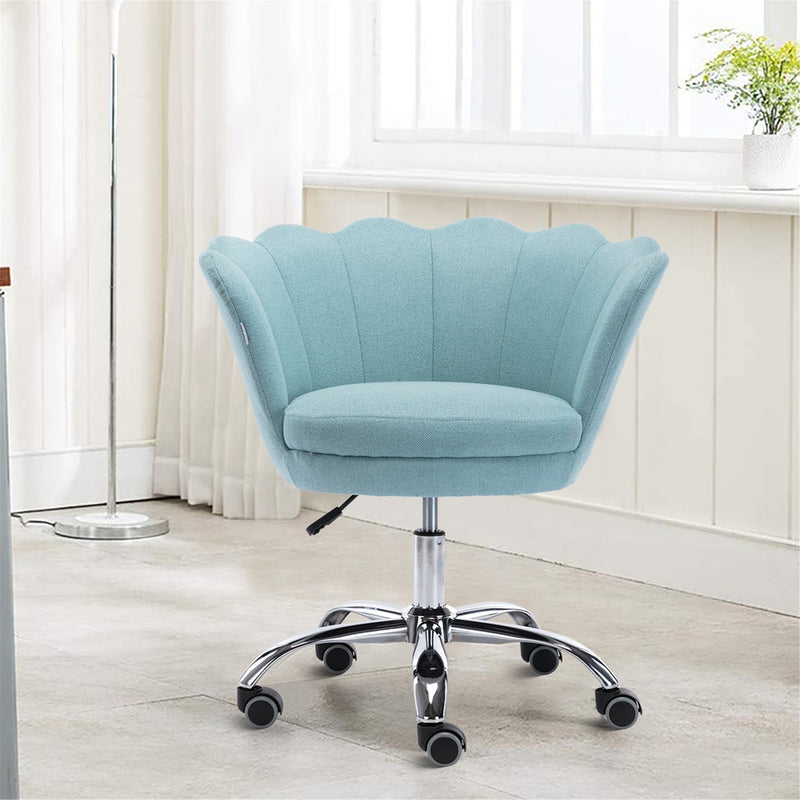 Swivel Shell Chair for Home Office and Vanity  - Mint Green