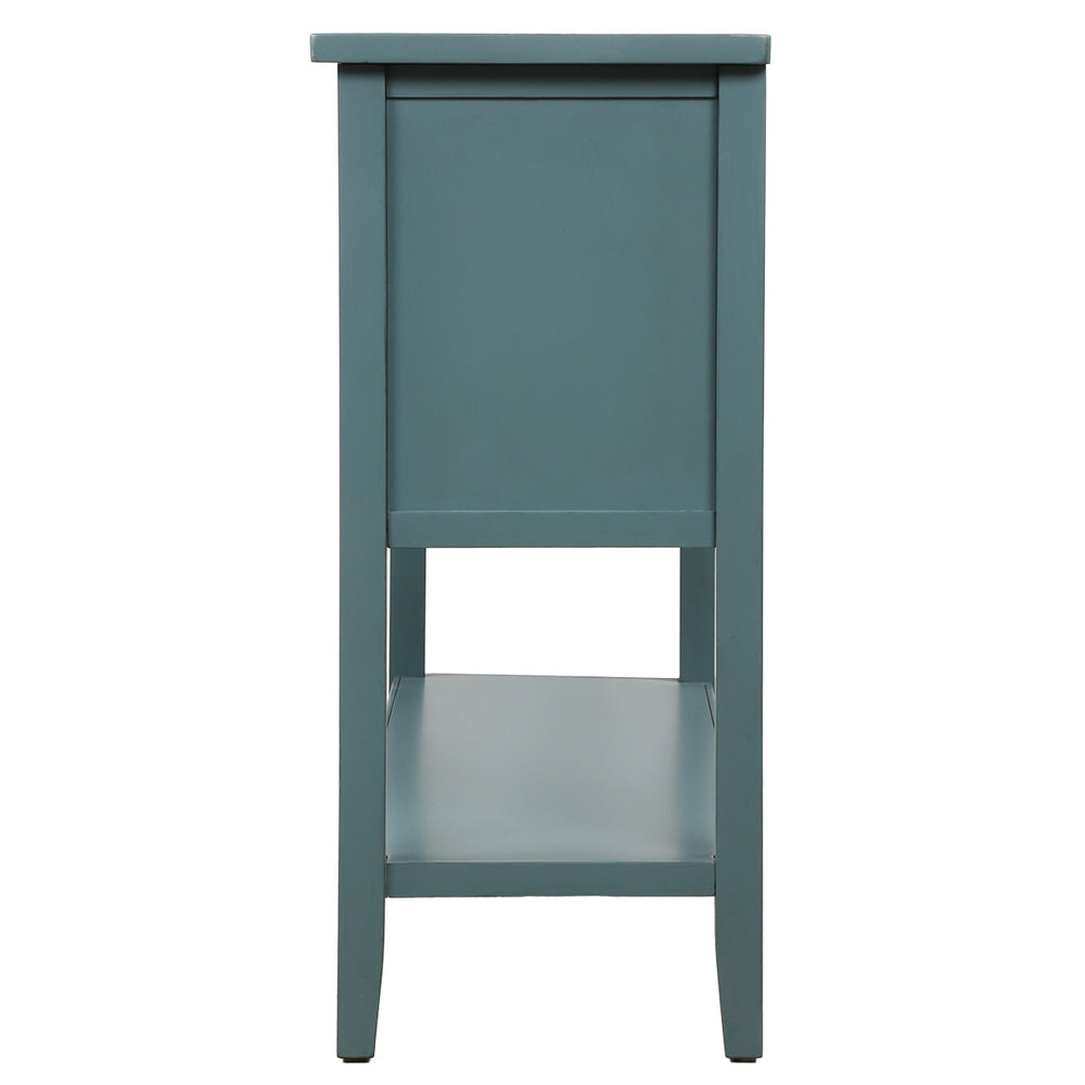 Buffet Sideboard Living Room Console Table - Steel Blue