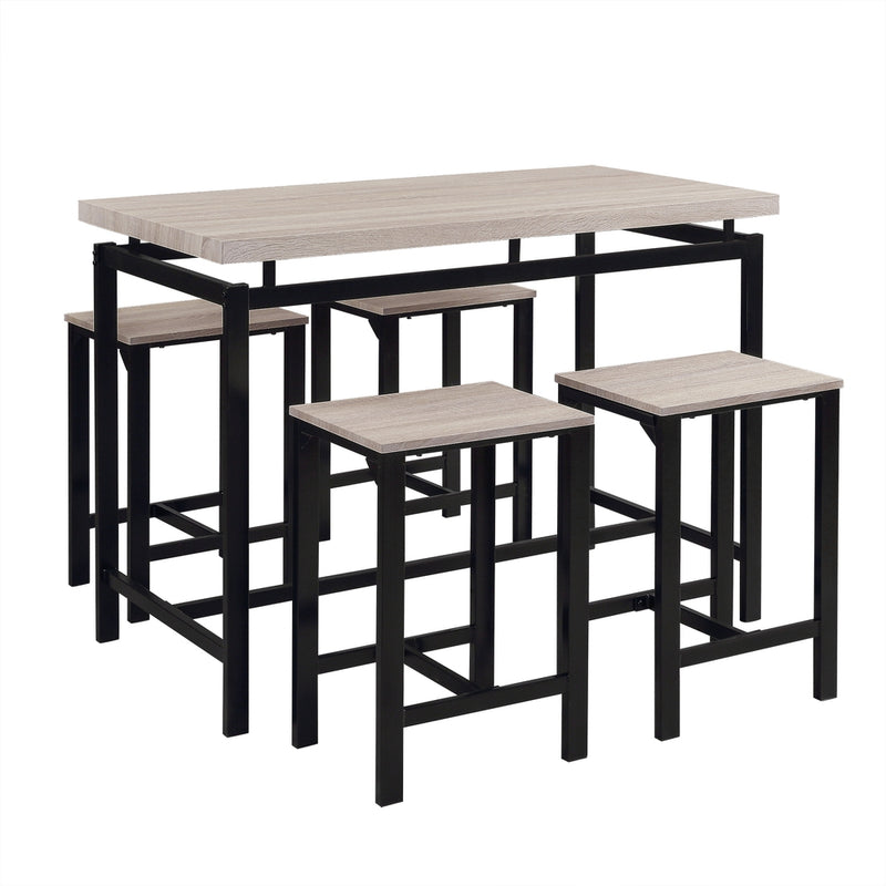 5 Piece Counter Height Dining Set - White