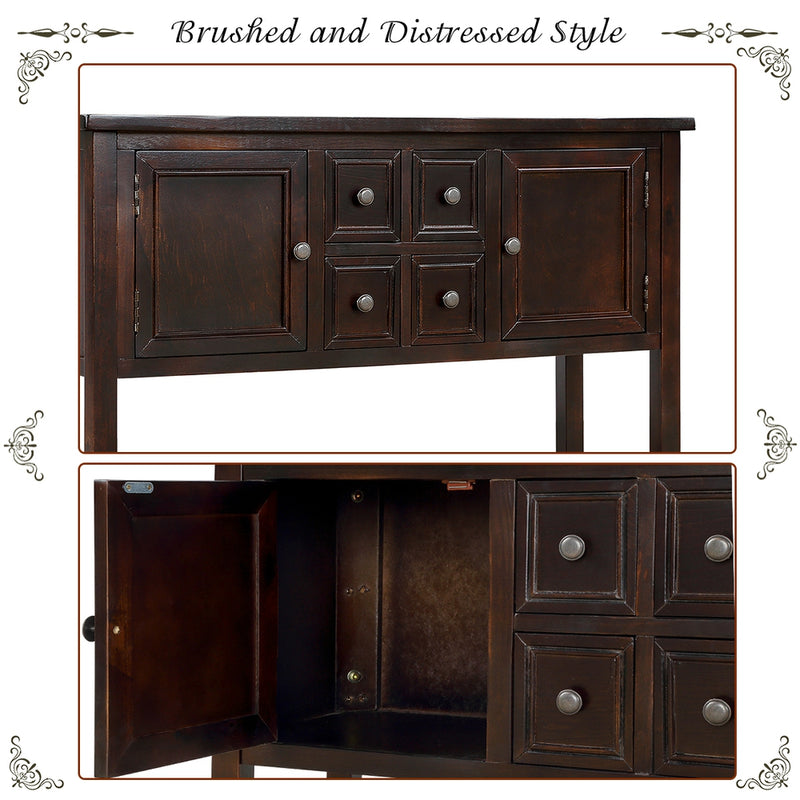 Buffet Sideboard Living Room Console Table - Espresso