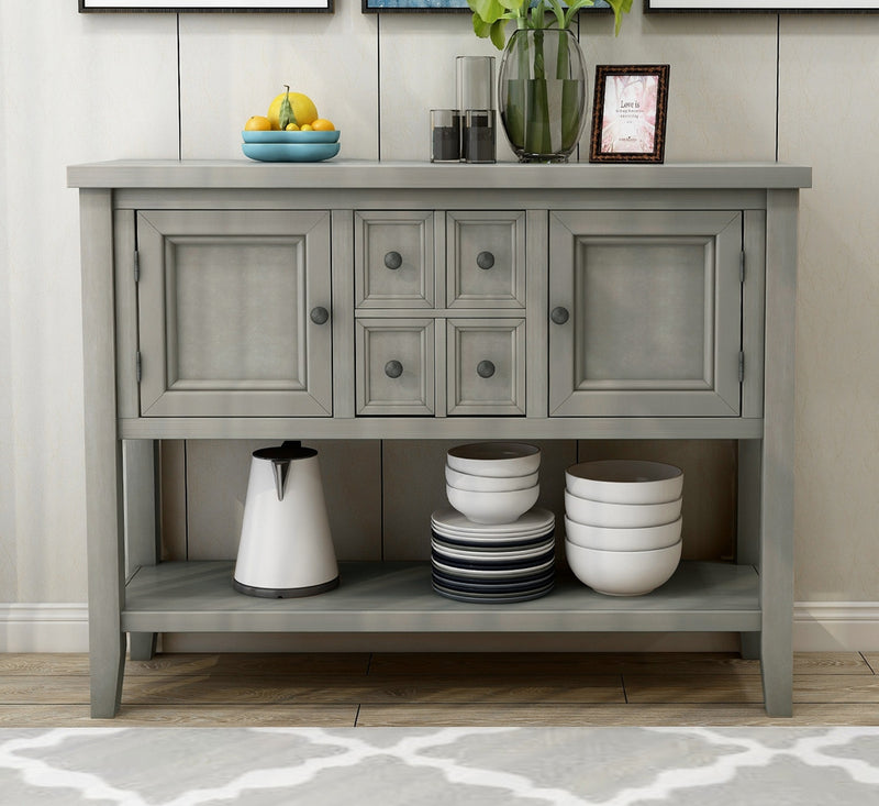 Buffet Sideboard Living Room Console Table - Antique Grey