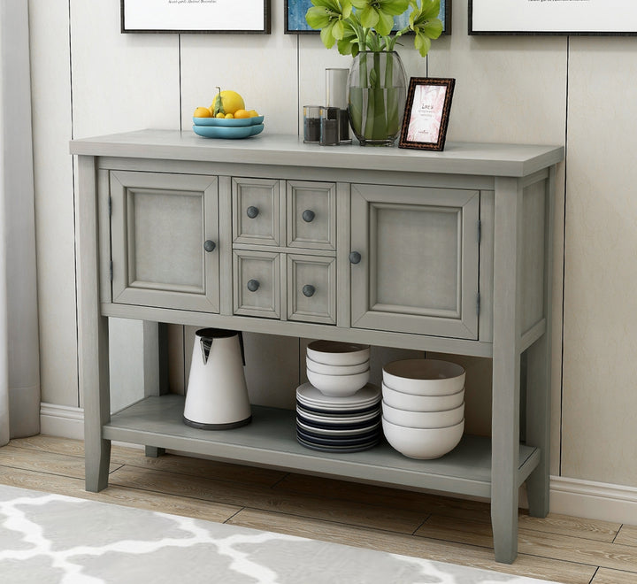 Buffet Sideboard Living Room Console Table - Antique Grey