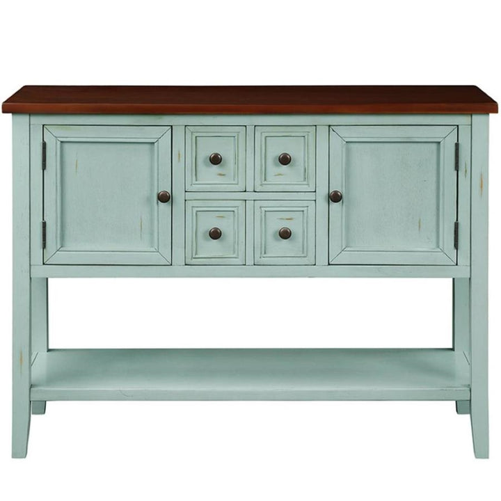 Buffet Sideboard Living Room Console Table - Antique Blue