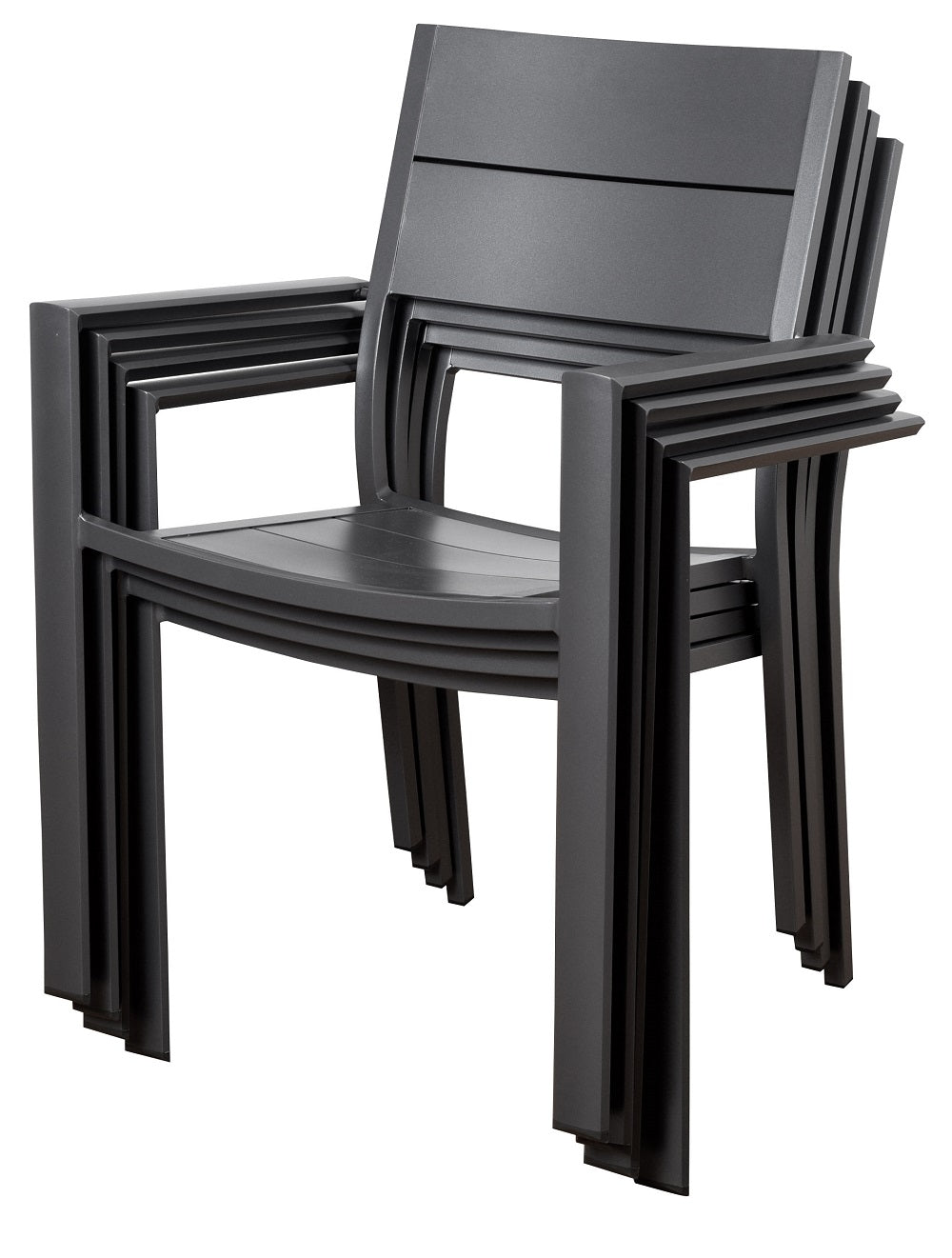 Koningsdam 4 Piece Aluminum Patio Chair Dining Armchair Set