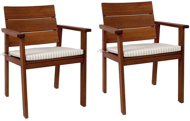 Nelson Easy Carver 2 Piece Eucalyptus Patio Chair Set