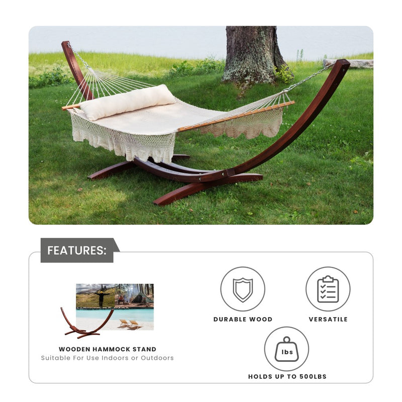 Wooden Patio Hammock Stand for Double Hammock