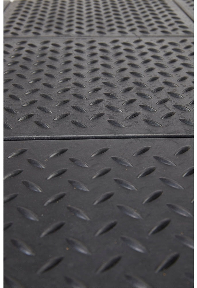 Checker Top Rubber Interlocking Floor Mat