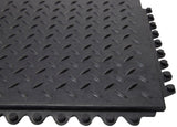 Checker Top Rubber Interlocking Floor Mat