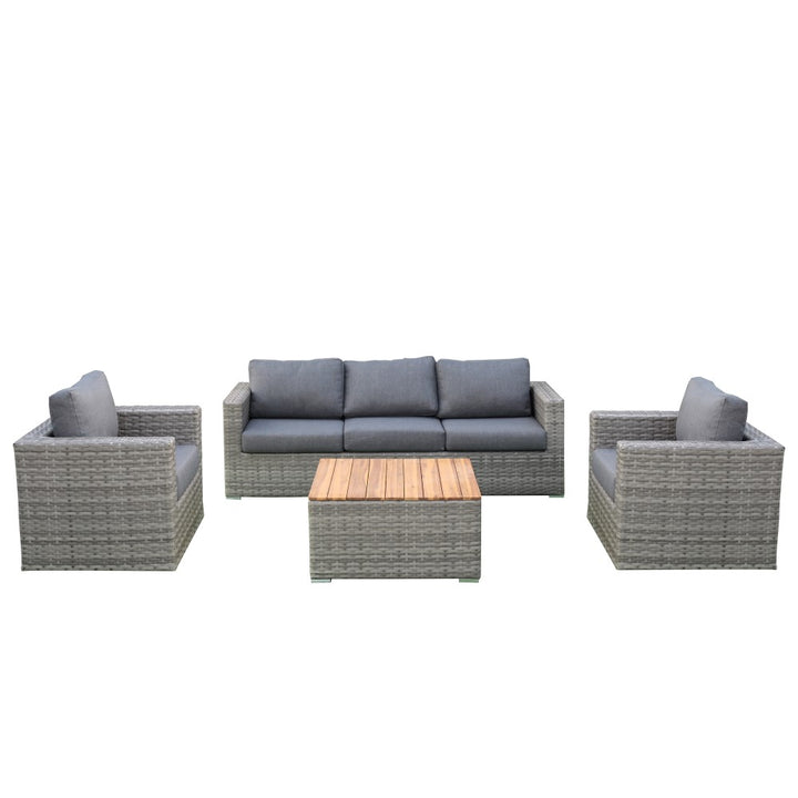 Miami 4-Piece Patio Furniture Conversation Sofa Set