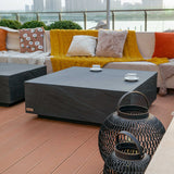 Elementi Colorado Patio Coffee Table Set of 3 Concrete, Slate Black - Square