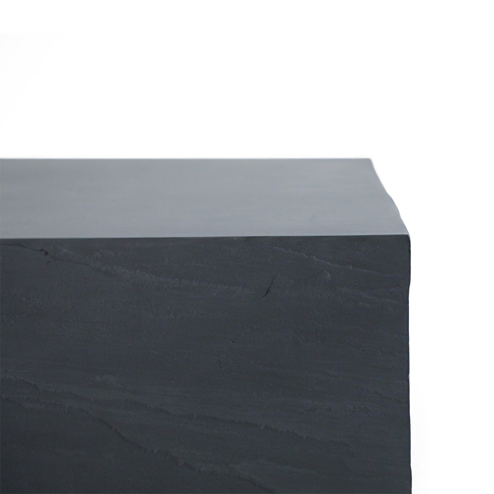 Elementi Colorado Patio Coffee Table Set of 3 Concrete, Slate Black - Square