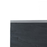 Elementi Colorado Square Patio Side Table Set of 2, Slate Black - 17.7 x 17.7 Inches