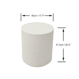 Elementi Rome Patio Coffee Table Set of 3 Concrete, Cream White - Round