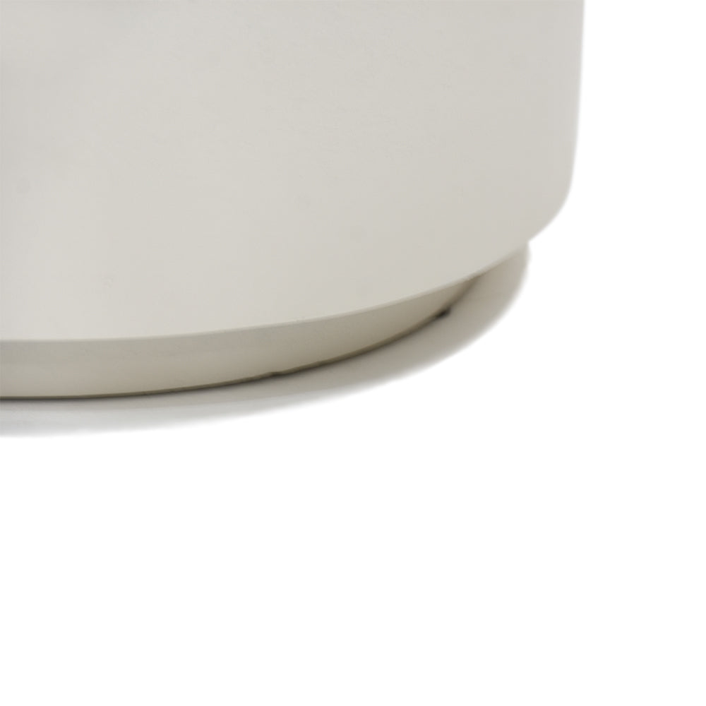 Elementi Rome Round Patio Side Table Set of 2, Cream White - 17.7 x 17.7 Inches