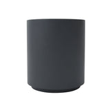 Elementi Rome Round Patio Side Table Set of 2, Slate Black - 17.7 x 17.7 Inches