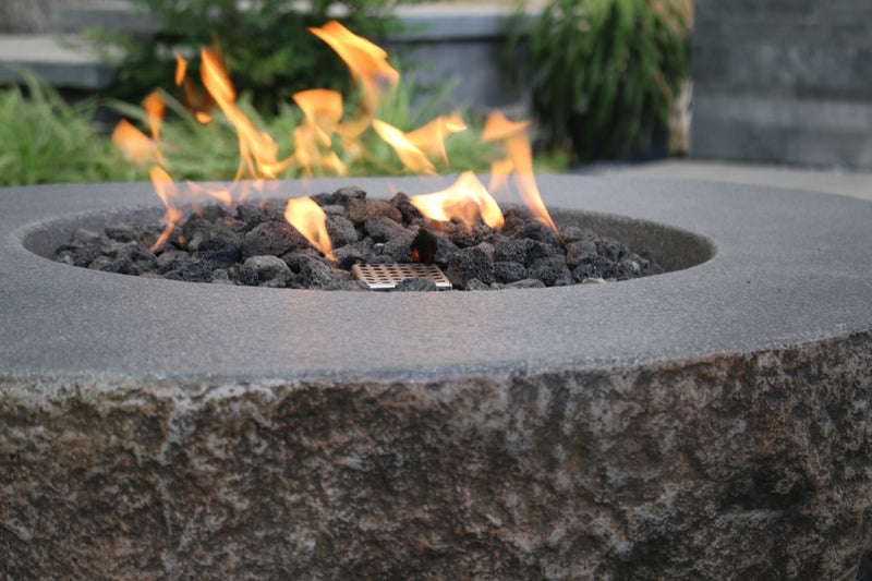 Outdoor Boulder Fire Pit Table - Select Fuel Type