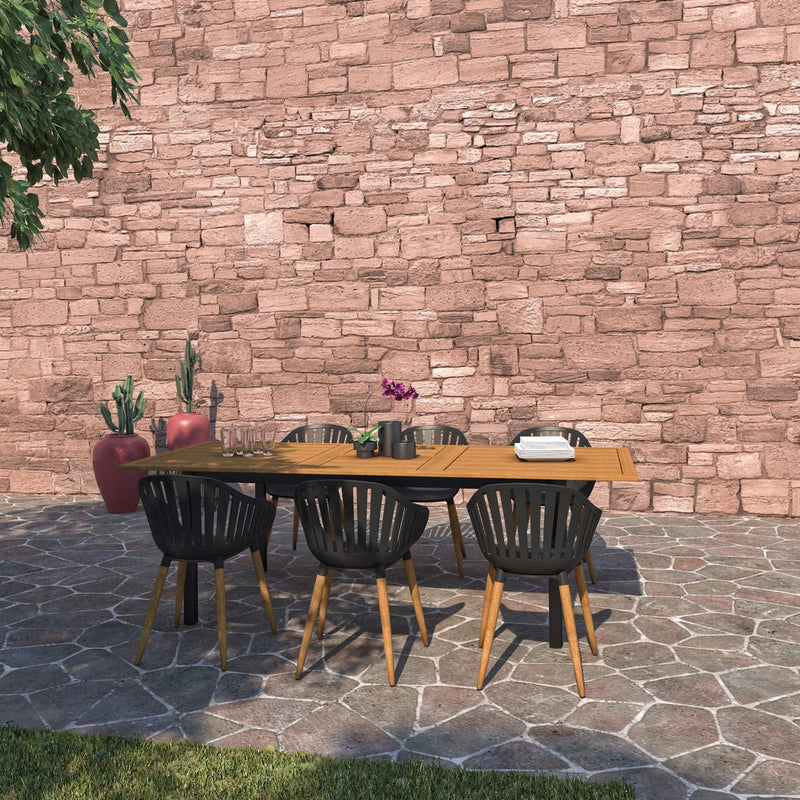 Amazonia Eucalyptus Patio Dining Table - 71-in L x 39-in W