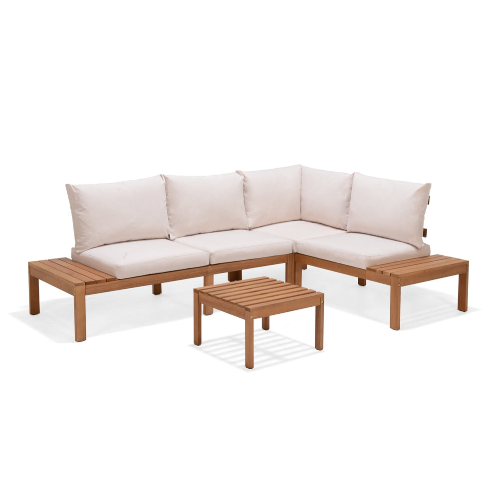 Amazonia 2 Piece Eucalyptus Patio Seating Set