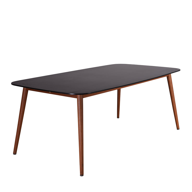 Midtown Concept 9 Piece Indoor Kitchen Dining Set - Black Table and Cushion Chairs