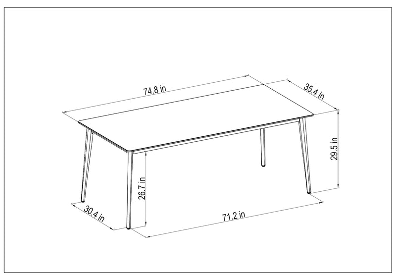 Midtown Concept Laurel 9 Piece Kitchen Dining Table Set