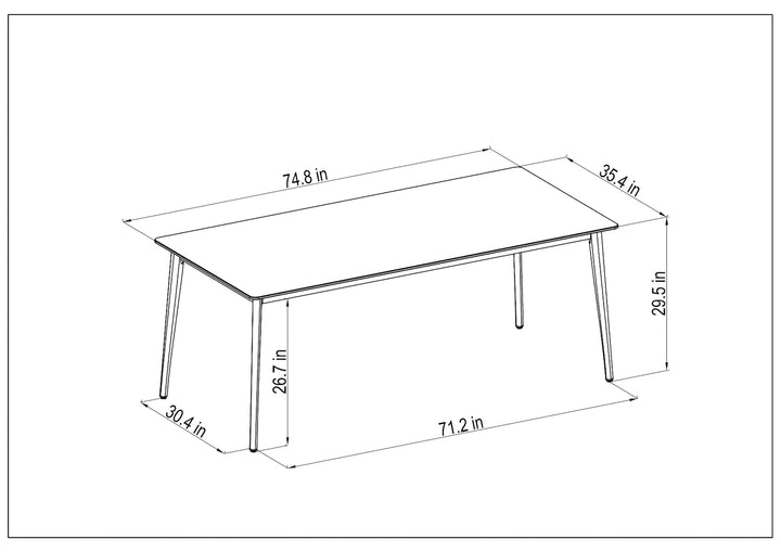Midtown Concept 9 Piece Indoor Outdoor Kitchen Dining Table Set