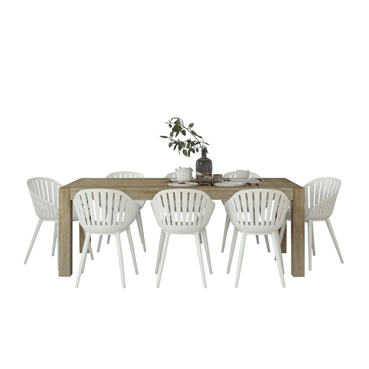 Midtown Concept Paul 9-Piece Dining Table Set - Sand and White