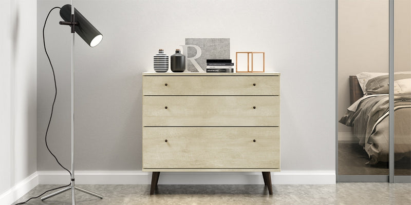 Midtown Concept 3-Drawer Dresser MDF Wood - Sand