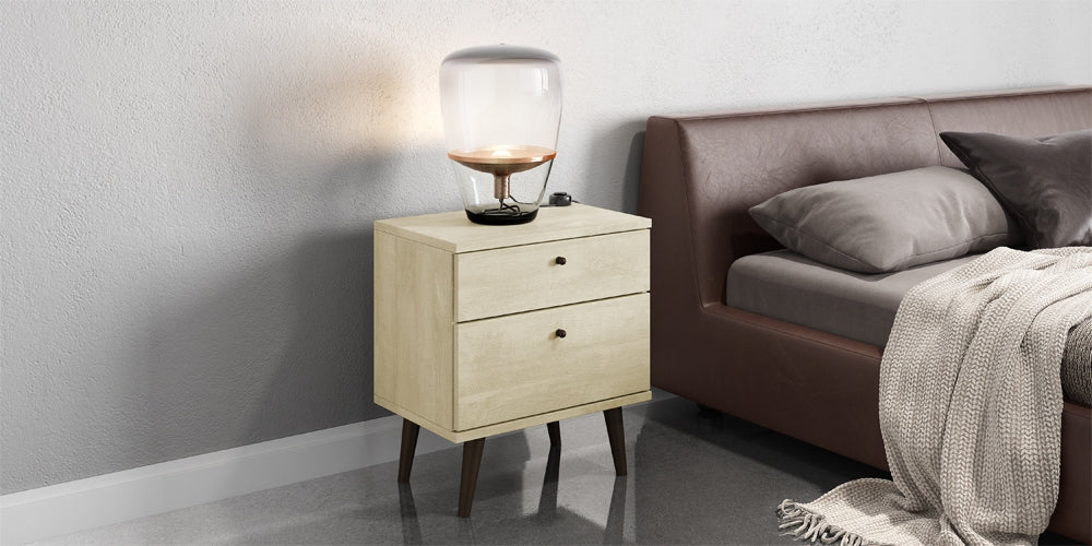 Midtown Concept 2-Drawer Nightstand MDF Wood - Sand