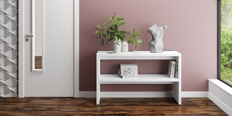 Midtown Concept 1-Shelf Console Table MDF Wood - White