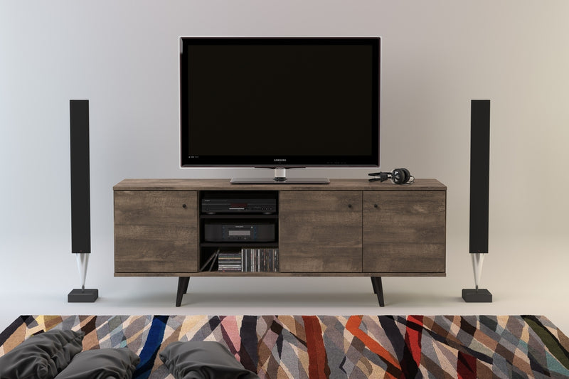 Midtown Concept 3-Shelf TV Stand for 70-in TV - Brown