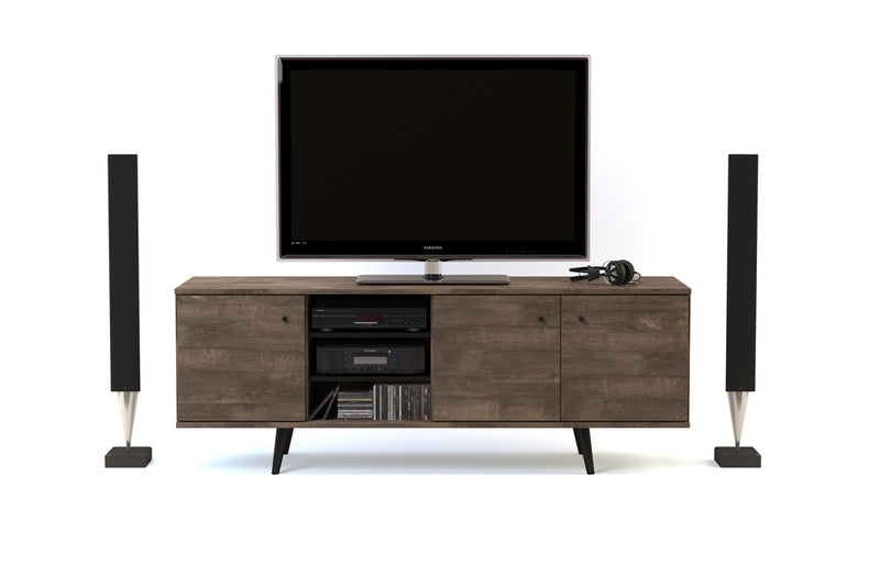 Midtown Concept 3-Shelf TV Stand for 70-in TV - Brown