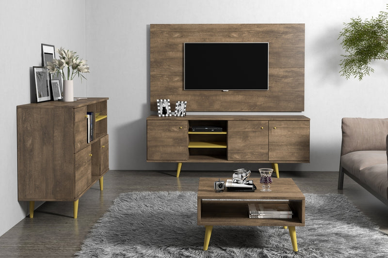 Midtown Concept 3-Shelf TV Stand for 70-in TV - Brown