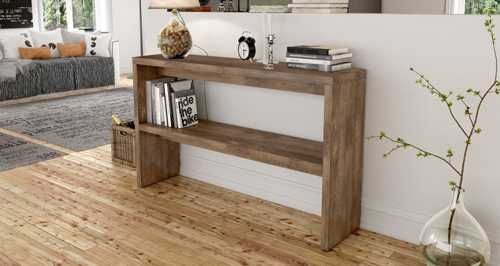 Midtown Concept 1-Shelf Console Table MDF Wood - Brown
