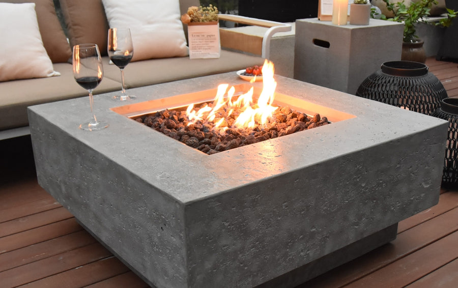 Outdoor Manhattan Fire Pit Table | Natural Gas Fire Pit – EnvelorHome
