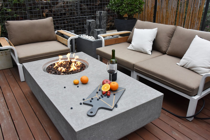 MetroPolis Outdoor Fire Pit Table - Select Fuel Type