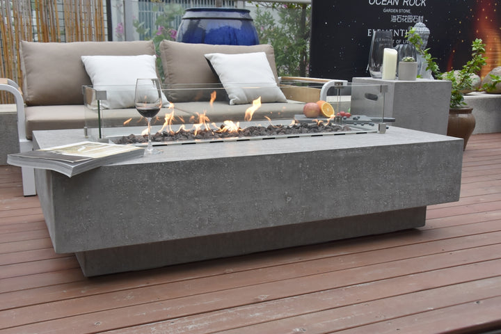 patio table with fire pit