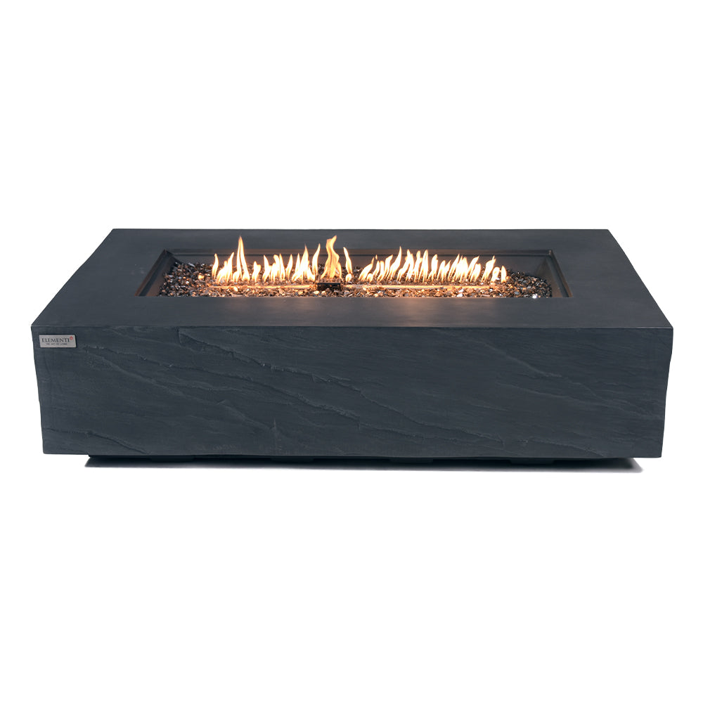 Capetown Outdoor Slate Black Fire Pit Table - Select Fuel Type