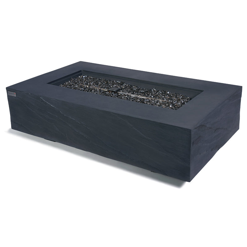 Capetown Outdoor Slate Black Fire Pit Table - Select Fuel Type