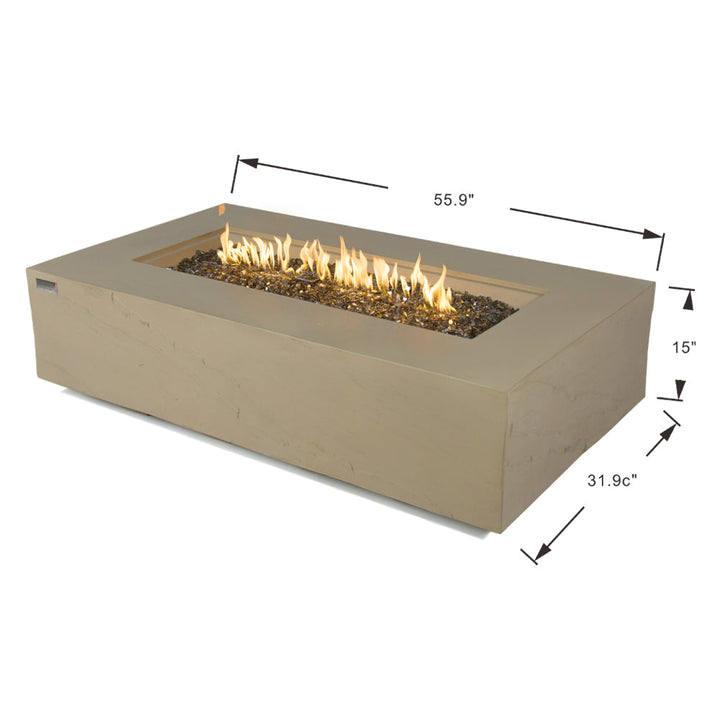 Colorado Outdoor Sunlight Yellow Fire Pit Table - Select Fuel Type