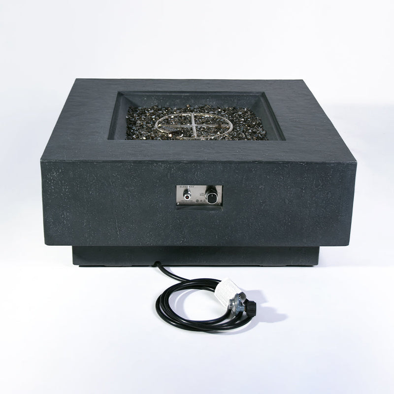 Bergen Outdoor Dark Grey Fire Pit Table - Select Fuel Type
