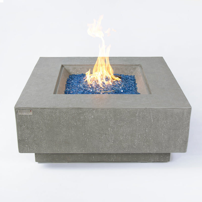 Victoria Outdoor Light Grey Fire Pit Table - Select Fuel Type